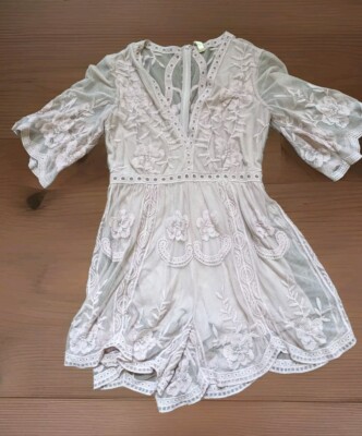 white christmas dresses Basic White Crochet Cover Up Romper - Playsuits main image 0
