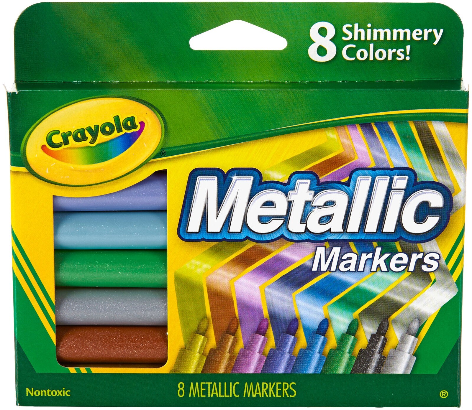 Crayola 588628 Metallic Markers, Assorted, 8/Set