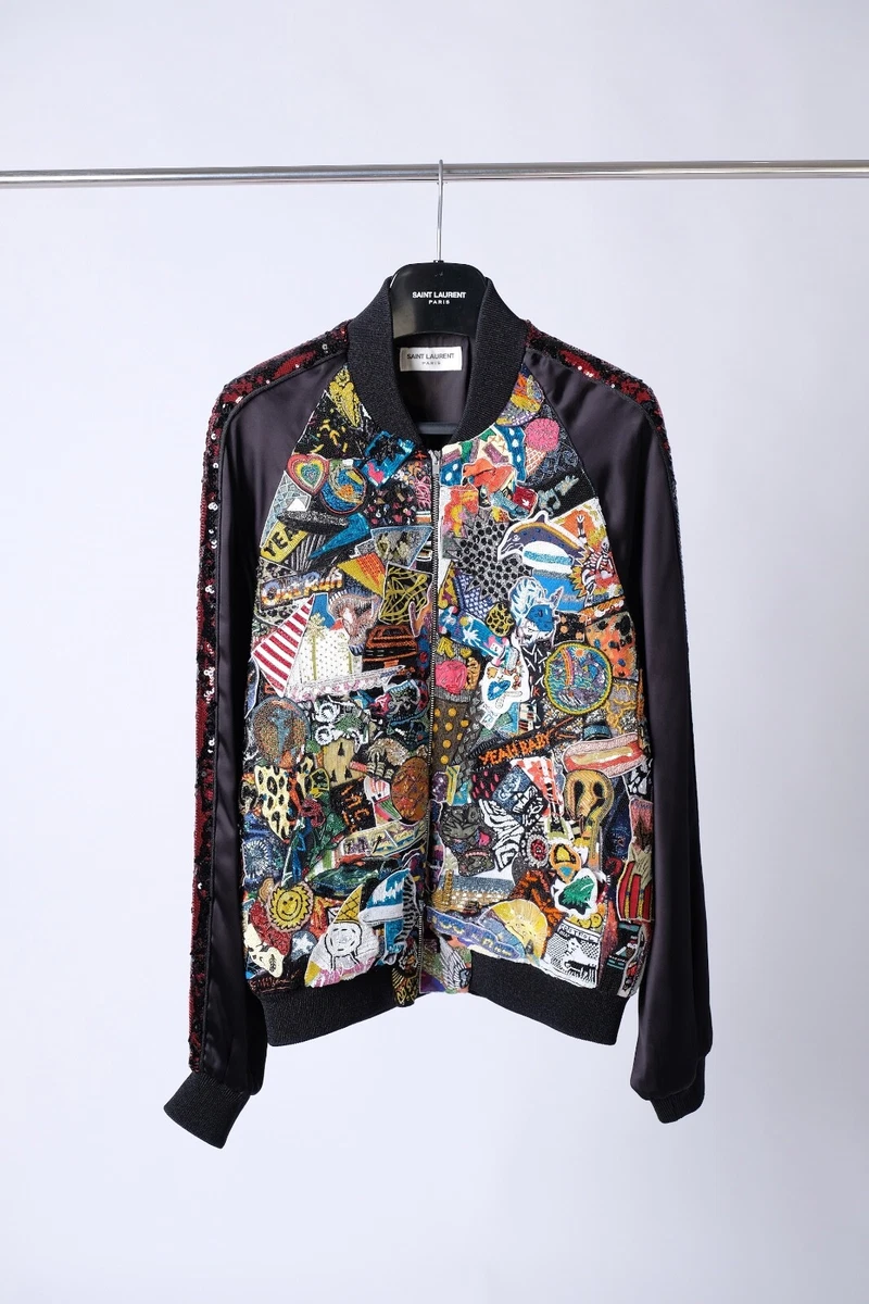 SS16 Saint Laurent Paris Surf Sound Sequins Souvenir Jacket Hedi Slimane 44