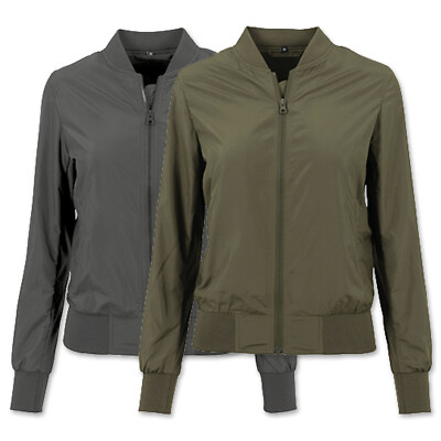 Damen Bomber Jacke Ladies Nylon Bomber Jacket Build Your Brand NEU XS - XL