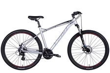 Mountain Bike Hardtail MTB 29 " Aluminium Disc Brake Silver Fh 20 1/8in Bicycle
