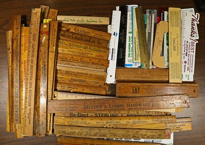 Vintage & Antique Advertising Rulers   40+ Year Collection   6 & 12 Inch Ruler