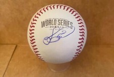JUAN PEREZ SAN FRANCISCO GIANTS SIGNED ON 2014 WORLD SERIES BASEBALL BECKETT 
