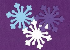 SNOWFLAKE 4 die cuts scrapbook cards