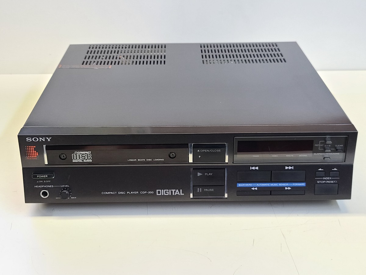 RARE Vintage Sony CDP-200 Compact Disc Player June 1984 NO REMOTE