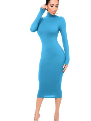 Norma Kamali Long Sleeve Turtleneck Dress - Black / Size S Norma Kamali Long Sleeve Turtleneck Dress - Black / Size S