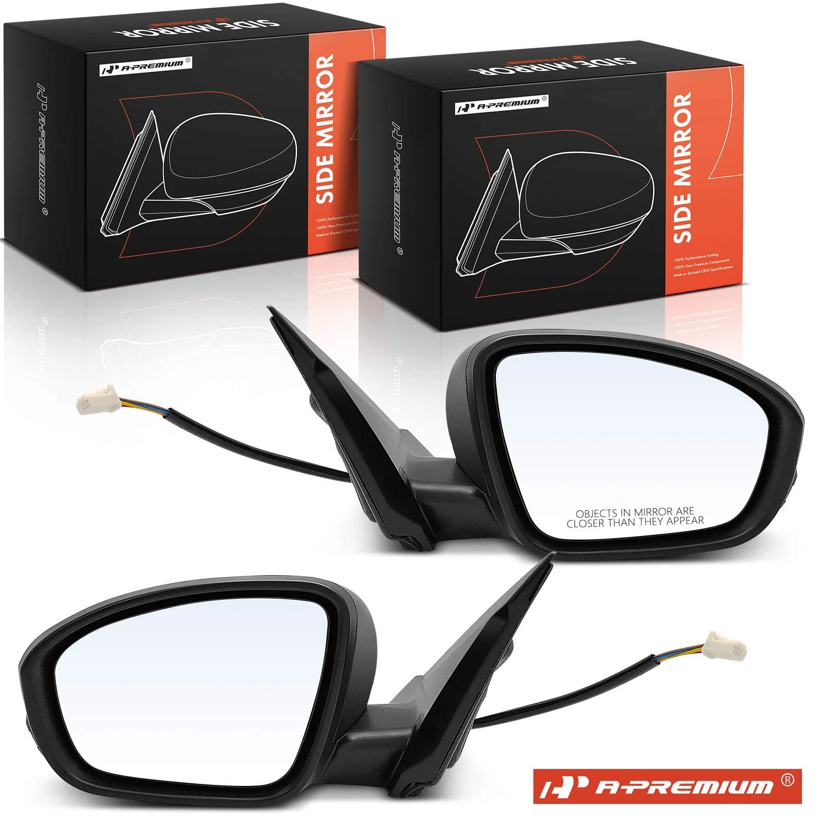 A-Premium Pair Power Adjust Mirror w/Manual Folding for Nissan Altima 2019-2023