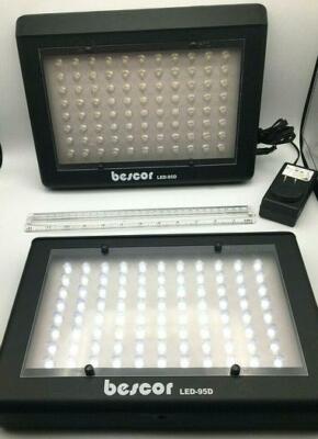 Bescor Lot of 2 Studio Photo/Video Dimmable Lights AC Adapter LED-95D Free Ship
