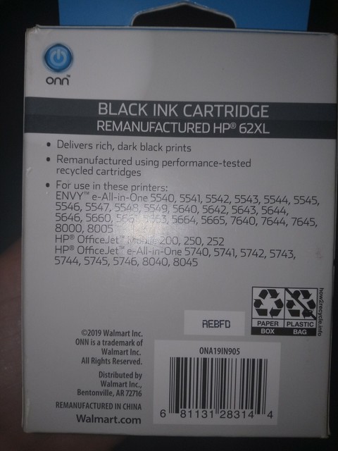 walmart 62xl ink