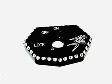BLACK CONTRAST DIAMOND CUT KANJI ENGRAVED BILLET KEY COVER 08-20 SUZUKI HAYABUSA