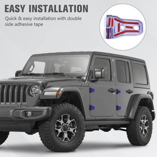 Door Hinge Cover Trim For Jeepfront Door Rear Door Hinges Exterior Decoration Ac - Picture 6 of 7