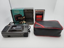 Ansco IMAGE 1 Focus Free 35mm Camera w/flash, Original Box, Carry Case Cassette