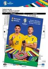 #10 ROMANIA v UKRAINE 17 June 2024 EURO FAN 12 pages + OFFICIAL LINESUP