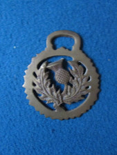 VINTAGE HORSE BRASS SCOTTISH THISTLE - A