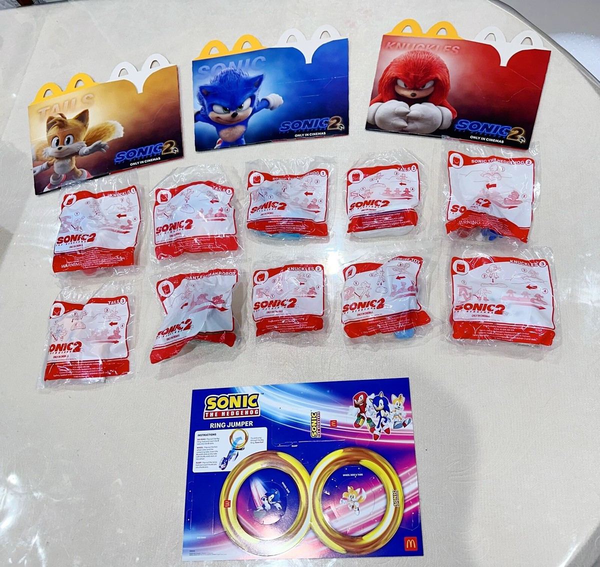 McDonald's Happy Meal Toy 2022 Sonic The Hedgehog 2 Full Set of 10