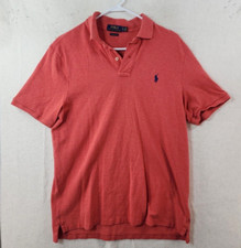 Polo Ralph Lauren Mens Large Pink Classic Fit Short Sleeve Polo Shirt