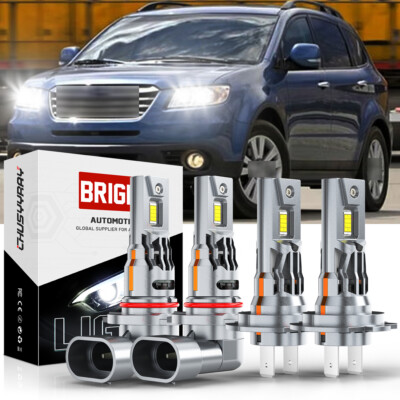 Para for Subaru Tribeca 2008-2014 LED FARO Bombillas de luz de cruce alta Kit