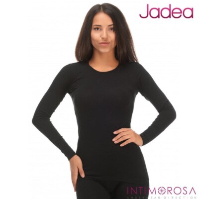Jadea 4055 Long Sleeve Cotton Crewneck Shirt