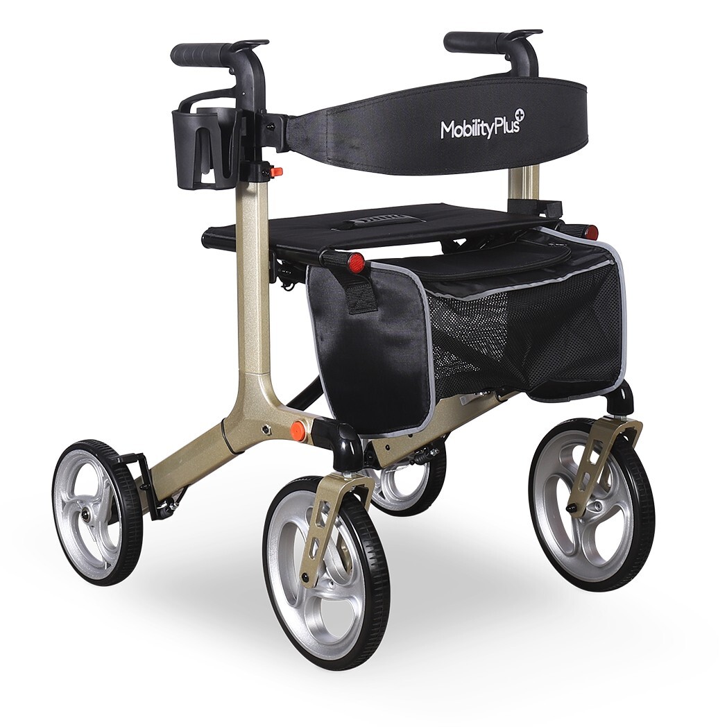 NEU MobilityPlus+ Deluxe Rollator 2.0 ultraleichter faltbarer Rollator mit Sitz