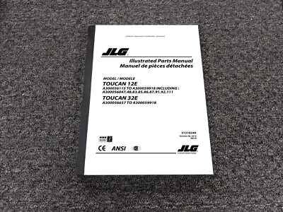JLG Toucan 12E 32E Boom Lift Parts Catalog Manual A300056115-A300059918 31210249