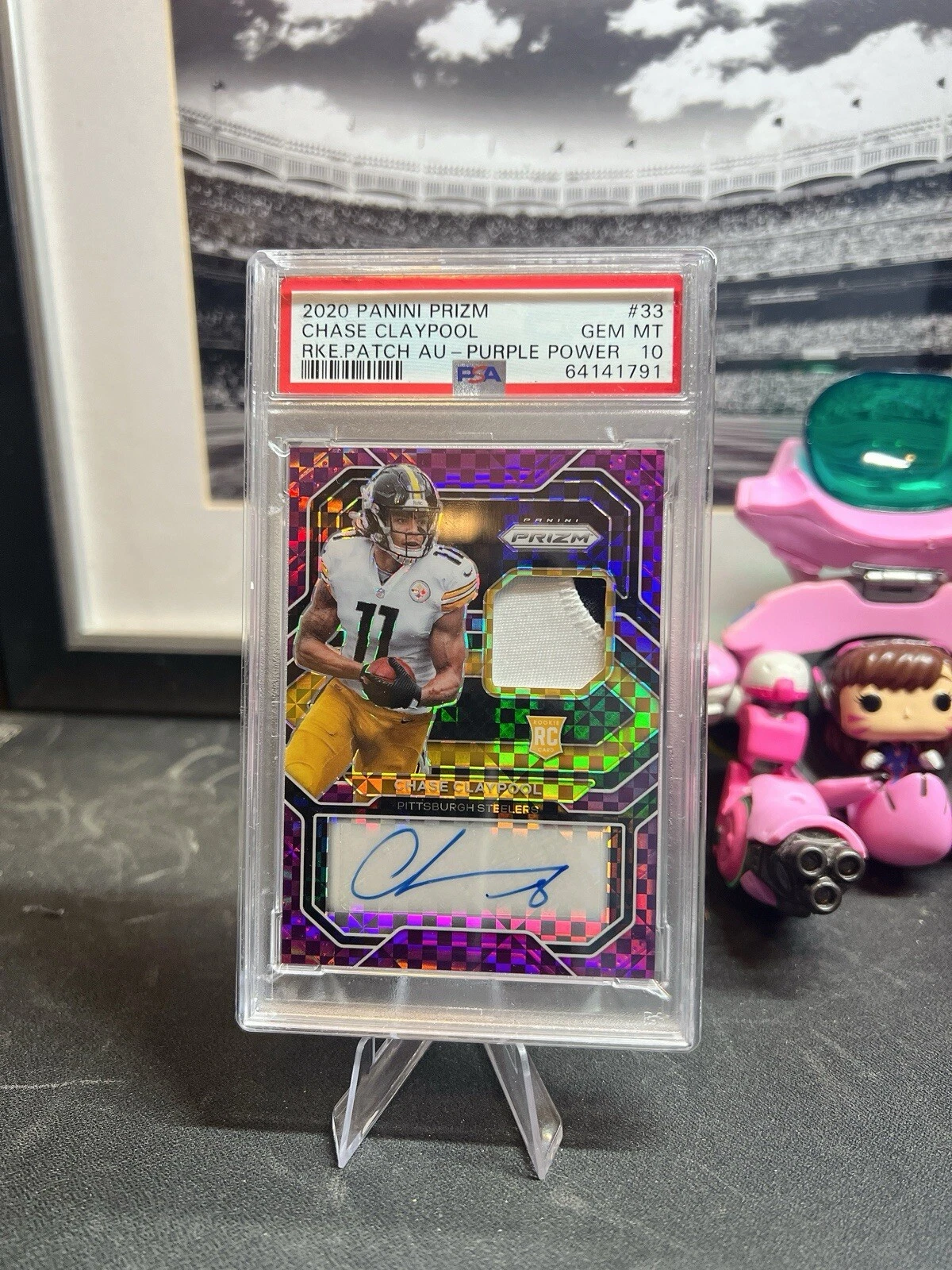 Chase Claypool Panini Prizm Rookie Patch Autographs #33 Purple Power