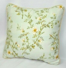 Corded Accent Pillow made w Ralph Lauren Inverness Sage Blue Floral Fabric 16"