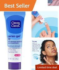 10 Benzoyl Peroxide Acne Spot Treatment - Fast-Acting, Oil-Free Gel, 1 fl. oz