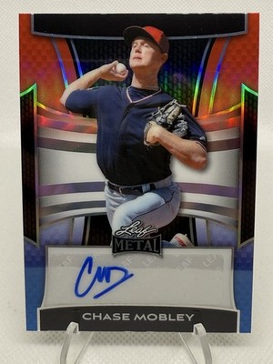 2025 Leaf Metal Baseball Red White And Blue 1/1 Chase Mobley RC
