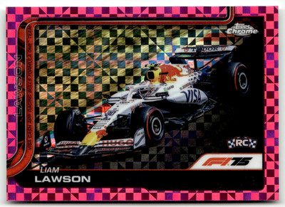 Topps Chrome 2025 Formel 1 No. 83 Liam Lawson Rookie Pink X-Fractor 222/250