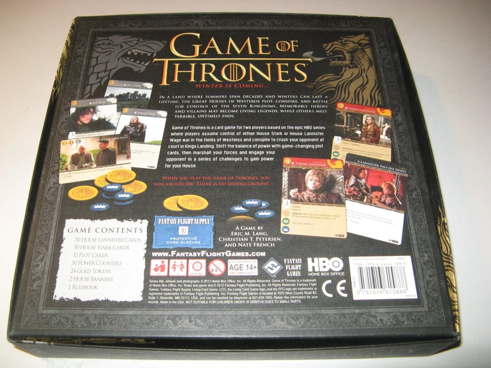 Game of Thrones card game 2012 HBO Fantasy Flight 2-player HBO01 - Image 2 of 3