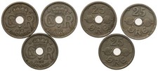 Denmark - 25 Ore 1937, 1938, 1940