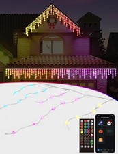 Smart Christmas Icicle Lights for Outside 66FT, DIY LED Icicle Christmas Lights