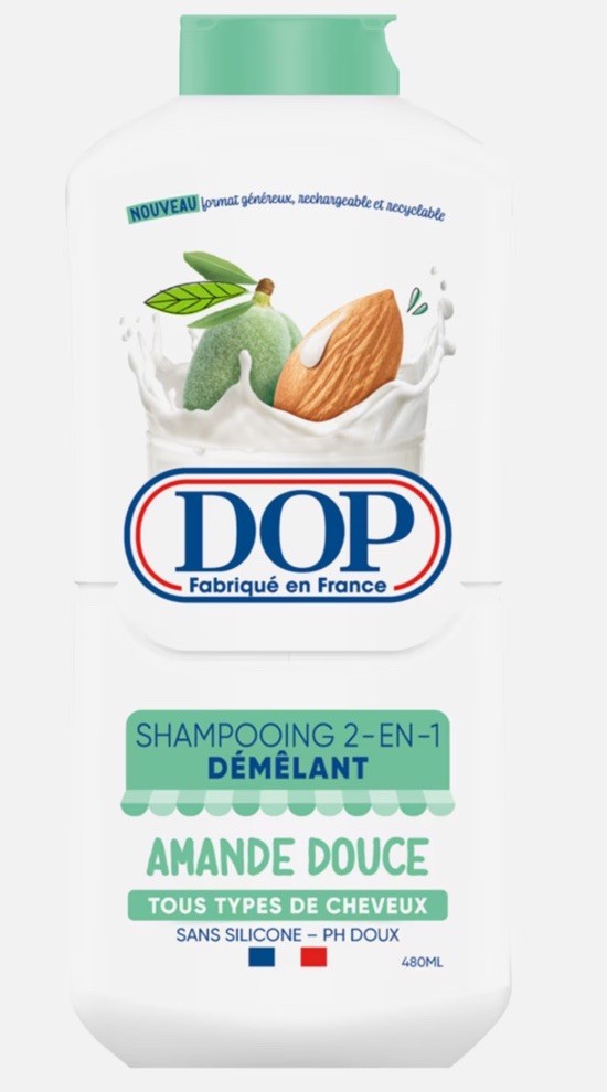 Shampooing démêlant DOP amande douce lot de 3 bouteilles 480ml soin cheveux normaux