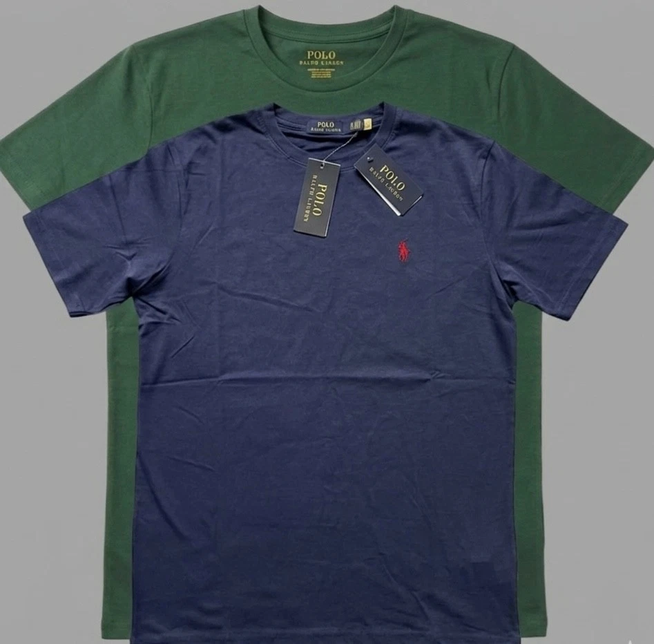Ralph Lauren T-Shirt Classic Fit Navy Or Green Crew Neck
Opens in a new window or tab