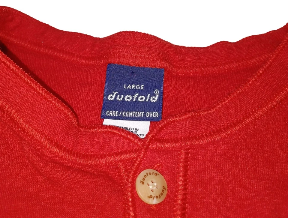 Traje Duofold Para Hombres L Union Rojo Algodón Lana Capa Base Térmica Long Johns Ropa de Trabajo Foto 3 de 4