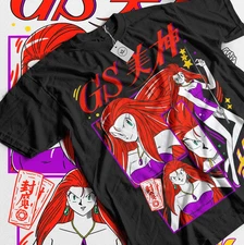 Ghost Sweeper Mikami T-shirt Vintage 90s Anime Kawaii Girl Gift Shirt Black