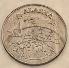 Vintage Alaska 1 oz .999 Fine Silver Round - State Flag Dogsled Team Design