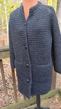 PALLAS 100% new wool Cardigan/Sweater, Medium, 42" chest, Hand-loomed Ireland