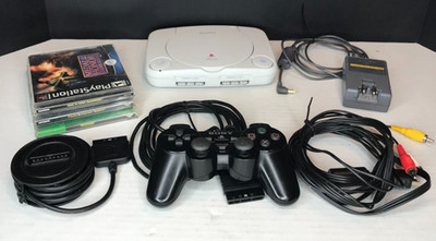 Sony PlayStation One - Slim PS1 Console Bundle - Tested! w/ 3 Games, Controller