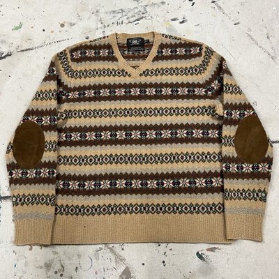 Vintage RRL Ralph Lauren Fair Isle Lamb Wool Sweater Men Large Vintage RRL Ralph Lauren Fair Isle Lamb Wool Sweater Men Large
