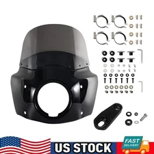 Front Headlight Fairing W/11'' Windshield Set For 2009-15 Harley Iron 883 XL883N