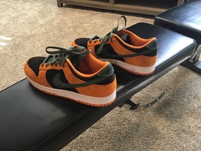 Nike Dunk Low Top Men Suede size 12 Orange Green Black New Without Box