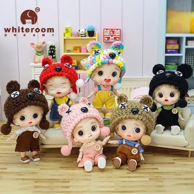 6 pcs Mini BJD Doll 4,2'' with Clothes Cute Surprise Face Toy