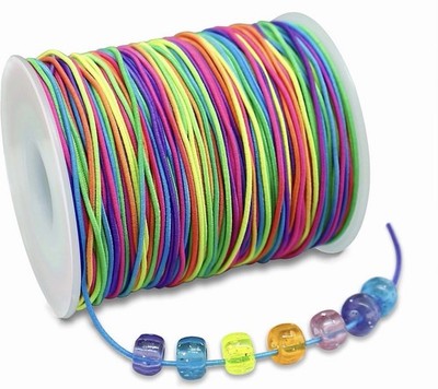 Colorful Elastic String, Total 100M, 1MM Stretchy Bracelet String Bead Cord
