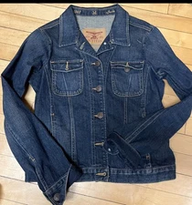 Sutters 1848 Jackie Copper Riveted Med Blue Wash Denim Jean Jacket medium 