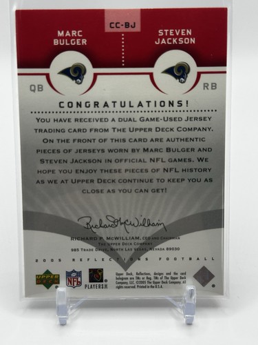 2005 Marc Bulger & Steven Jackson - Upper Deck Reflections - #CC-BJ - Picture 2 of 2