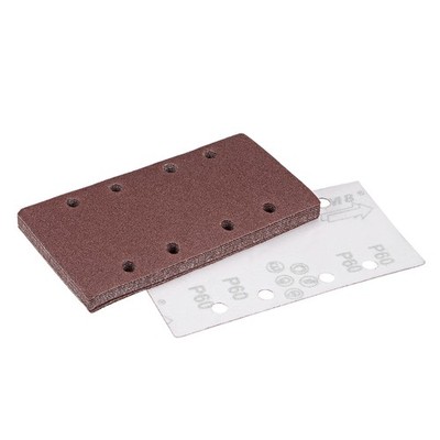 60-Grit 8-Holes Hook and Loop Sanding Sheet 7.3'' x 3.6'' Wet Dry Sandpaper 10pcs