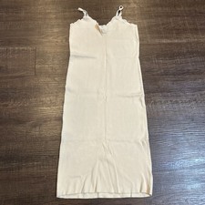 Forever 21 Nude Bodycon Ribbed Slip Dress Size Large