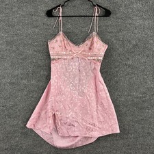 For love Lemons Dress Small Maisie Slip Floral Lace Babydoll Pink Lingerie