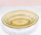 Vintage 1930s Federal Glass, Yellow Depression Glass 'Normandie', Oval Serving